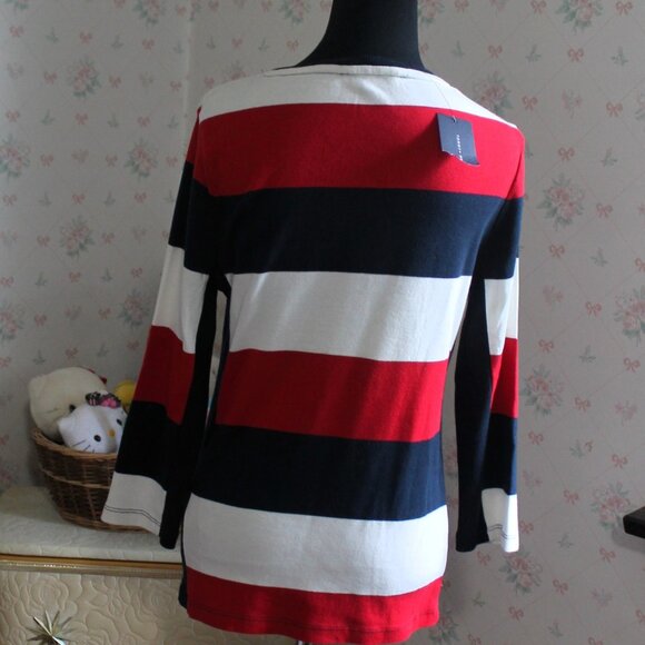 NWT Tommy Hilfiger Red White & Blue Sweater, Small - Picture 5 of 7